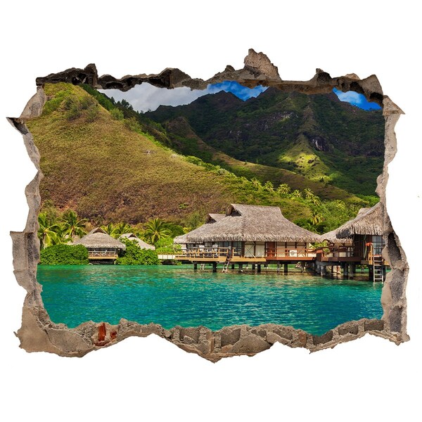 Lyuk 3d fali matrica Egy trópusi oázis a hegyek között