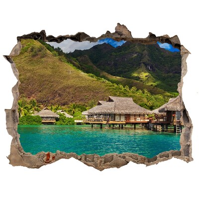 Lyuk 3d fali matrica Egy trópusi oázis a hegyek között