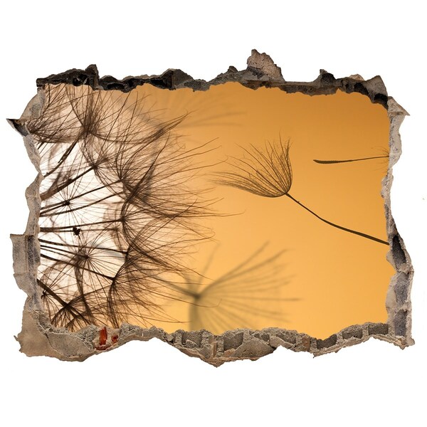 Lyuk 3d fali matrica Egy lyuk a falon finom növényi motívumokkal