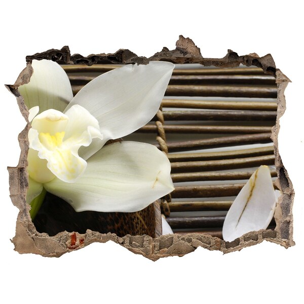 Lyuk 3d fali matrica Virágos oázis a kövek között