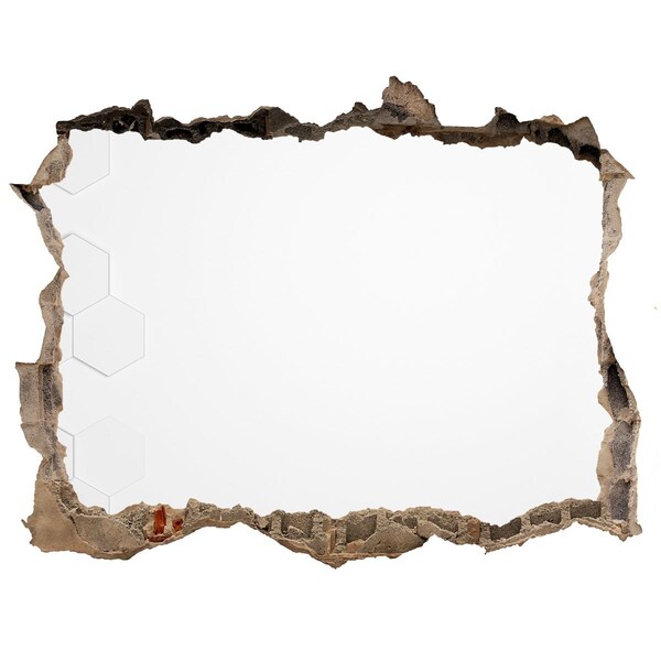 Lyuk 3d fali matrica Törött fal tükrös belsővel