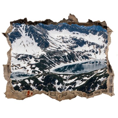 Lyuk 3d fali matrica Hegyi tó az Alpokban