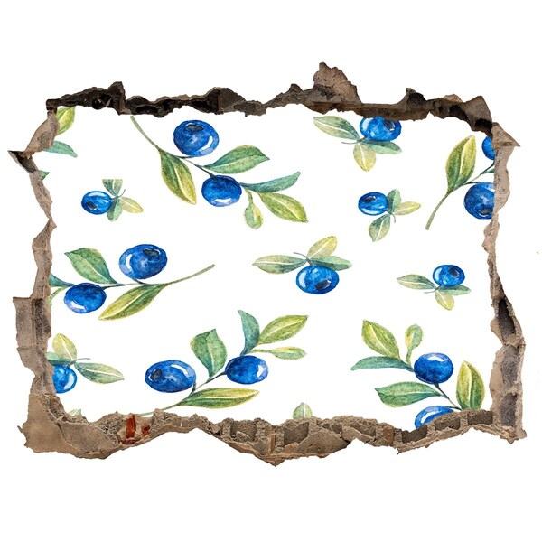 Lyuk 3d fali matrica Gyümölcsök a falon a háttérben