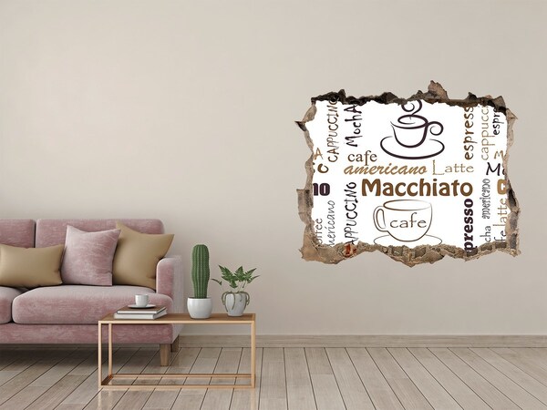 Lyuk 3d fali matrica Kávézó sarok