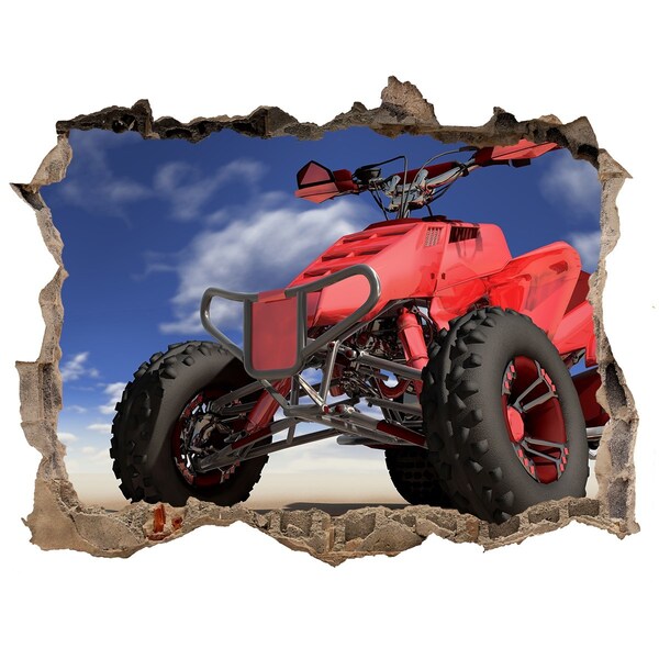 Lyuk 3d fali matrica Piros quad sivatagi tájban