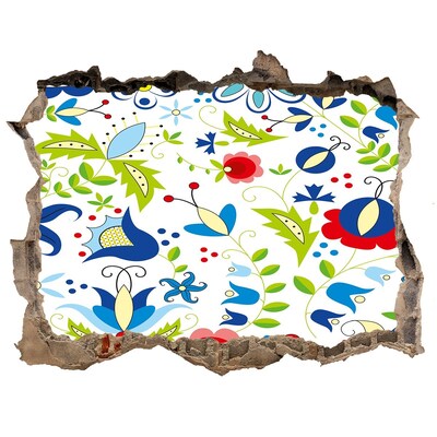 Lyuk 3d fali matrica Virágminta beton alapon