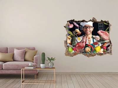 Lyuk 3d fali matrica Konyhai őrület