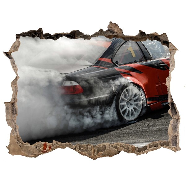 Lyuk 3d fali matrica Versenyautó akcióban