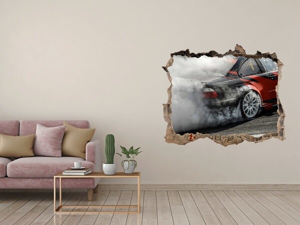 Lyuk 3d fali matrica Versenyautó akcióban