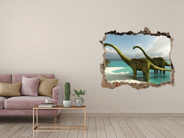 Lyuk 3d fali matrica Dinoszauruszok a strandon