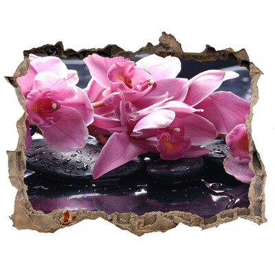 Lyuk 3d fali matrica Rózsaszín orchidea