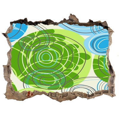 Lyuk 3d fali matrica Zöld és kék minták