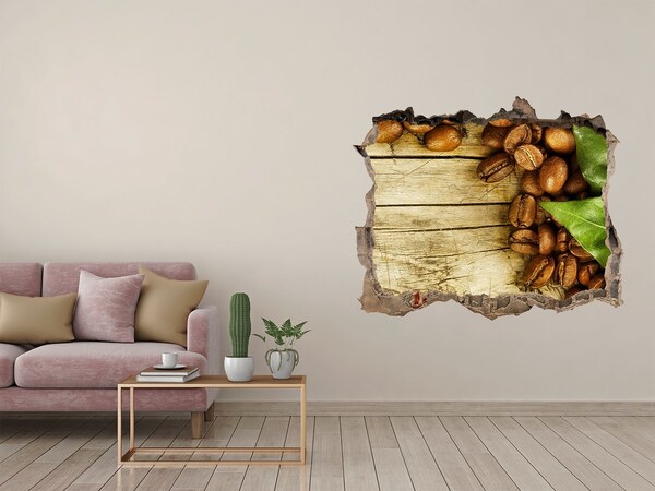 Lyuk 3d fali matrica Kávé egy betonlyukban