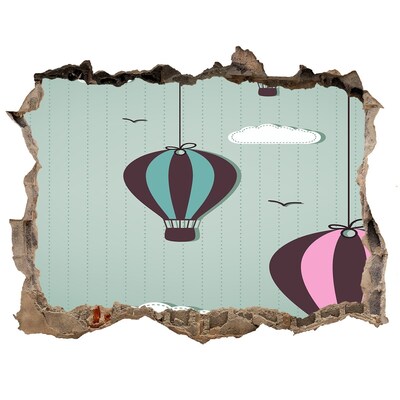 Lyuk 3d fali matrica Léggömbök az égen