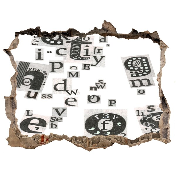 Lyuk 3d fali matrica Irodalmi lyuk a falban