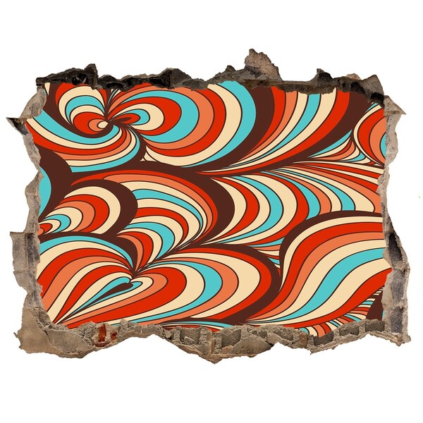 Lyuk 3d fali matrica Színes minták örvénye