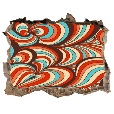 Lyuk 3d fali matrica Színes minták örvénye