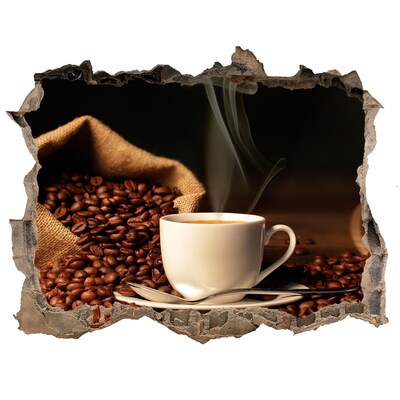 Lyuk 3d fali matrica Kávé a bab szívében