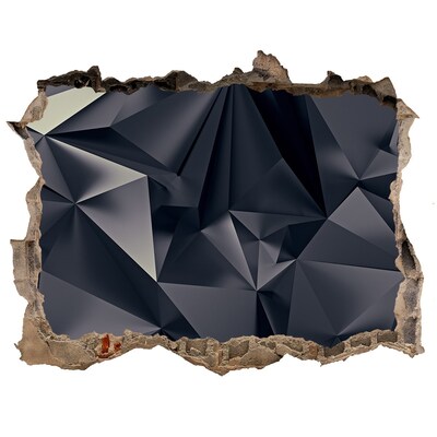 Lyuk 3d fali matrica Fekete, geometrikus mélység