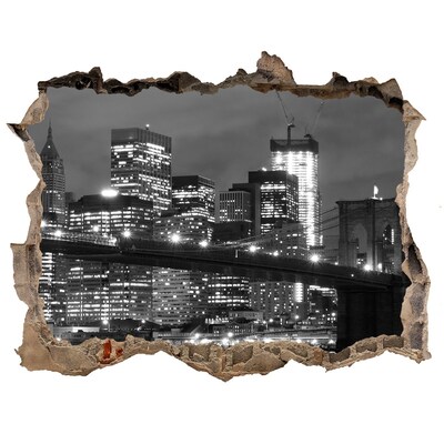 Lyuk 3d fali matrica New York látképe éjszaka