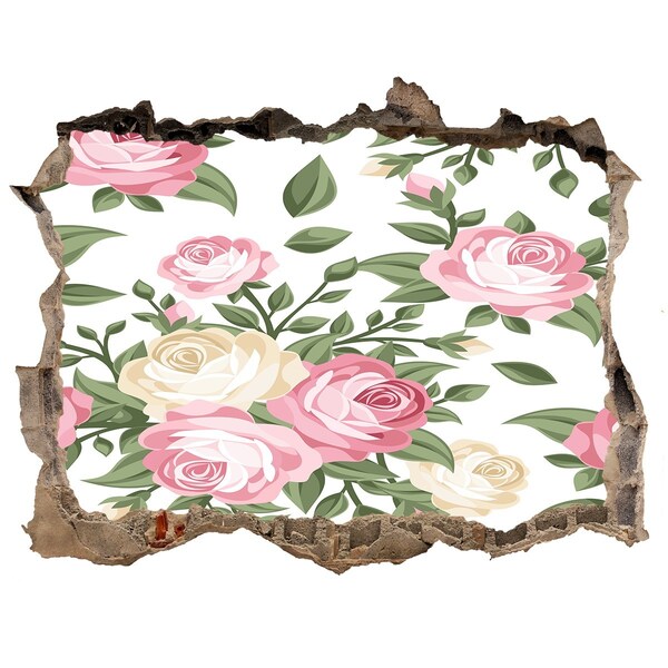 Lyuk 3d fali matrica Lyuk a falban virágoskert