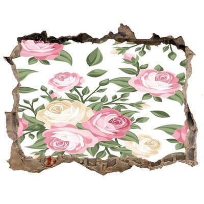 Lyuk 3d fali matrica Lyuk a falban virágoskert