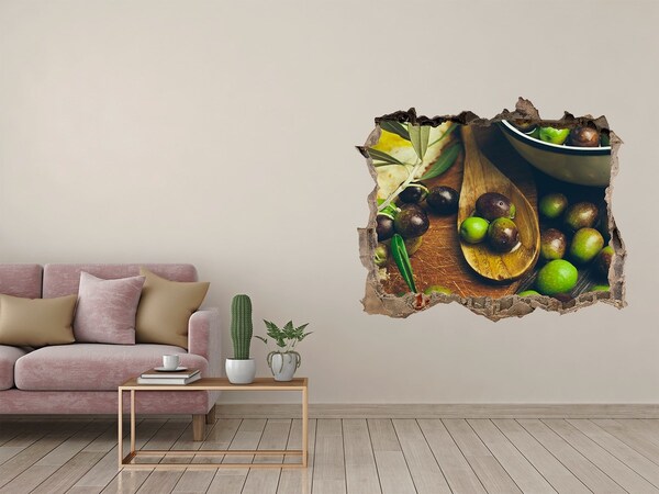 Lyuk 3d fali matrica Olajbogyók a konyhában