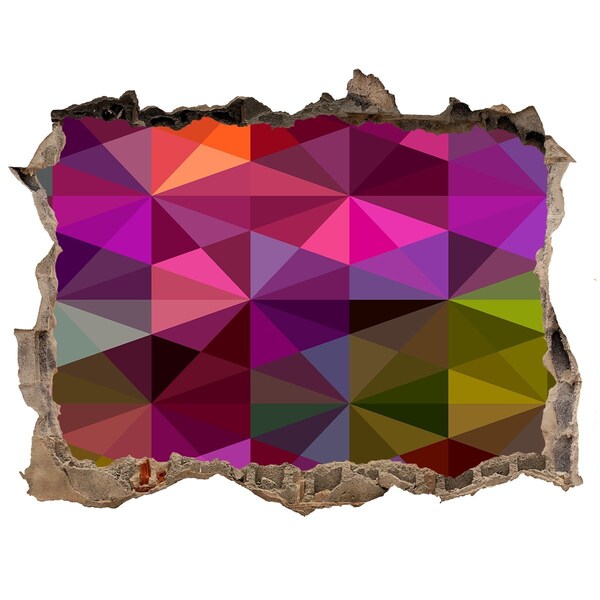 3d-s lyukat fali matrica Színes ólomüveg a falon lévő lyukban