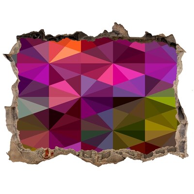 3d-s lyukat fali matrica Színes ólomüveg a falon lévő lyukban