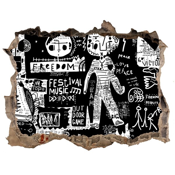 3d-s lyukat fali matrica A szabadság művészi kifejezése