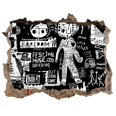 3d-s lyukat fali matrica A szabadság művészi kifejezése