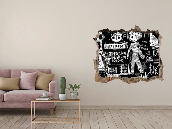 3d-s lyukat fali matrica A szabadság művészi kifejezése