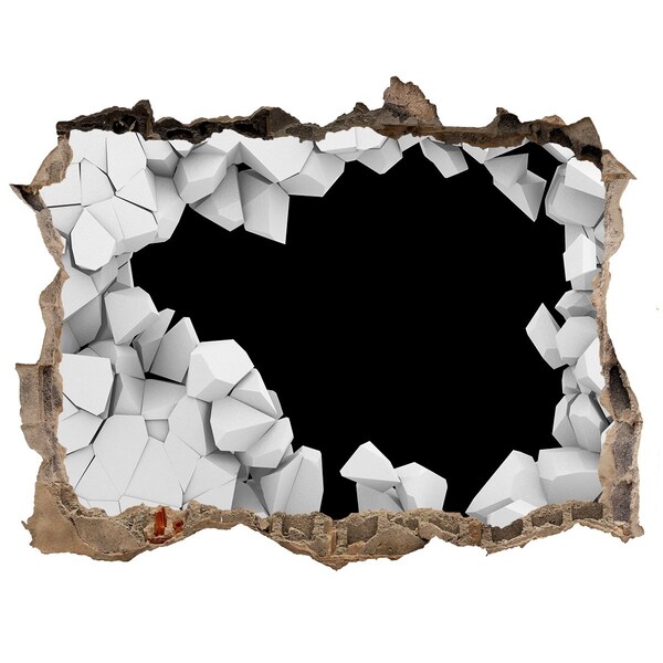 3d-s lyukat fali matrica Egy törött fal, amely az űrre néz