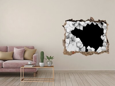 3d-s lyukat fali matrica Egy törött fal, amely az űrre néz