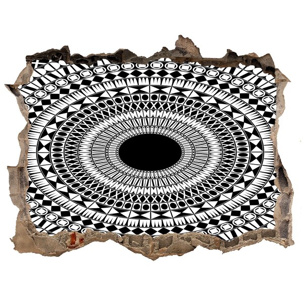 3d-s lyukat fali matrica Absztrakt minta a falon