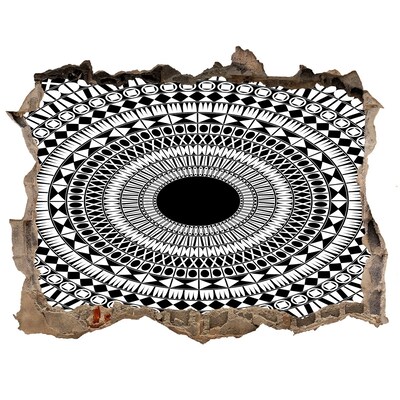 3d-s lyukat fali matrica Absztrakt minta a falon