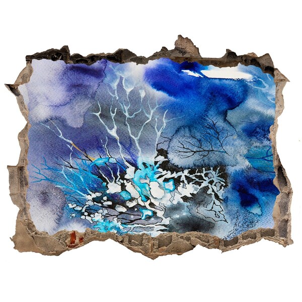 3d-s lyukat fali matrica A víz alatti világ a lyukban