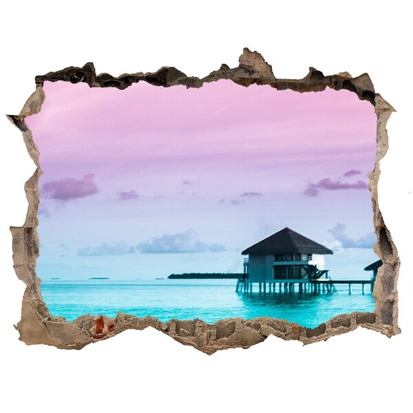 3d-s lyukat fali matrica Egy trópusi oázis a vízparton