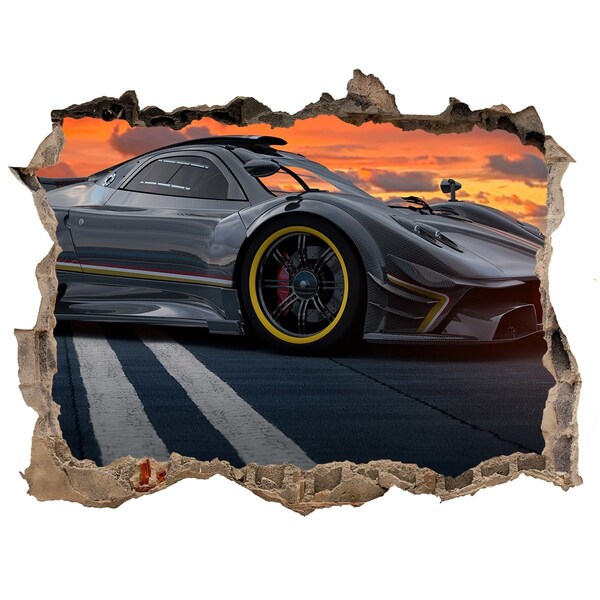 3d-s lyukat fali matrica Egy versenyautó a pályán