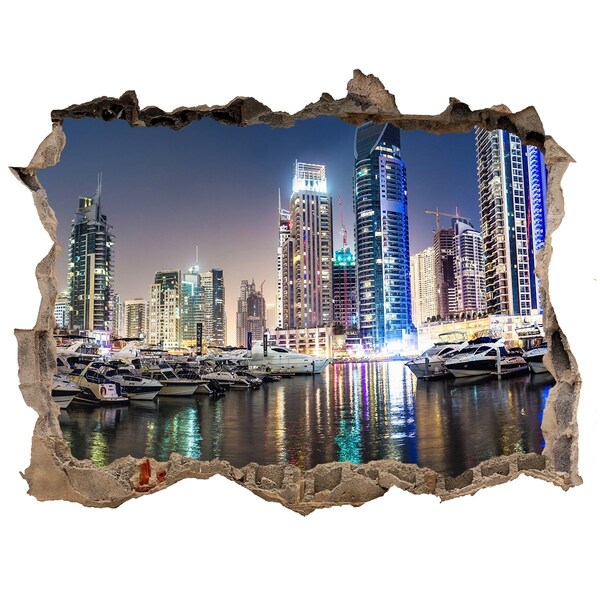 3d-s lyukat fali matrica Dubai éjjel