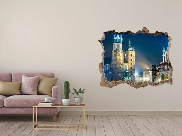 3d-s lyukat fali matrica Krakkó éjszaka
