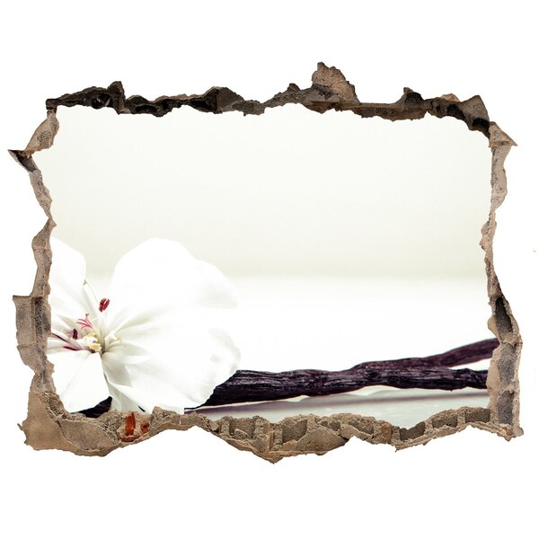 3d-s lyukat fali matrica Virágos kilátás a falon keresztül