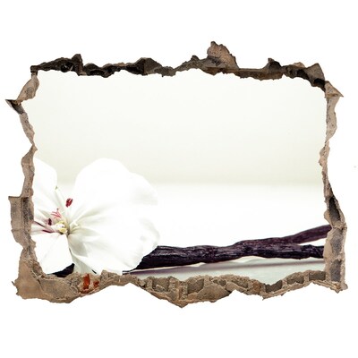 3d-s lyukat fali matrica Virágos kilátás a falon keresztül