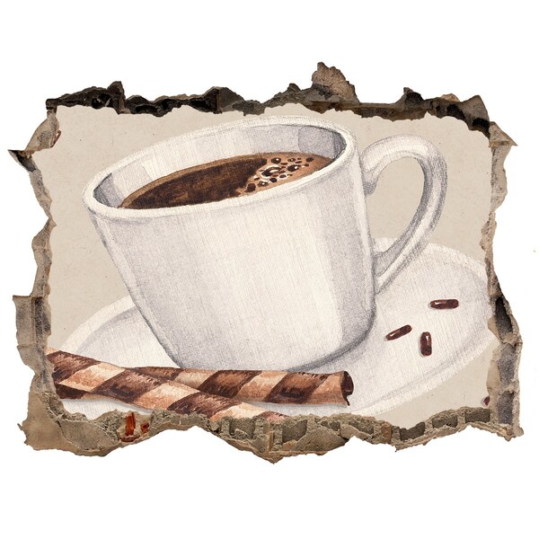 3d-s lyukat fali matrica Kávé sütikkel