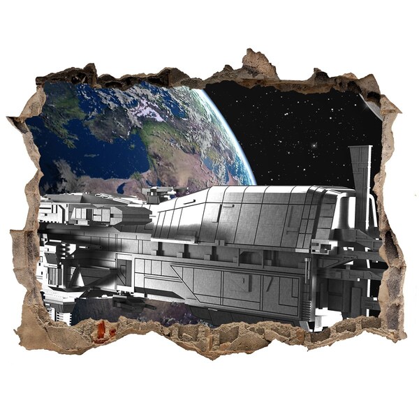 3d-s lyukat fali matrica Egy űrhajó az égen