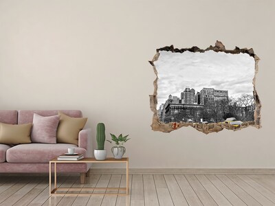 3d-s lyukat fali matrica New York-i taxik a városi tájban