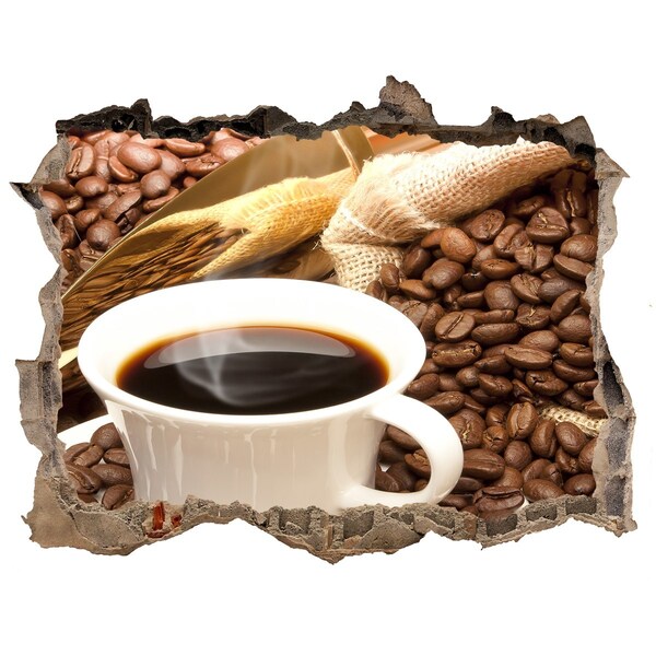 3d-s lyukat fali matrica Kávébabokkal