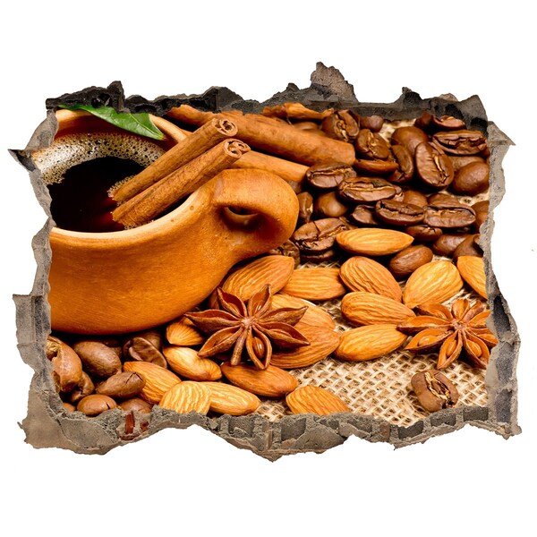 3d-s lyukat fali matrica Kávélakoma egy lyukon a falban