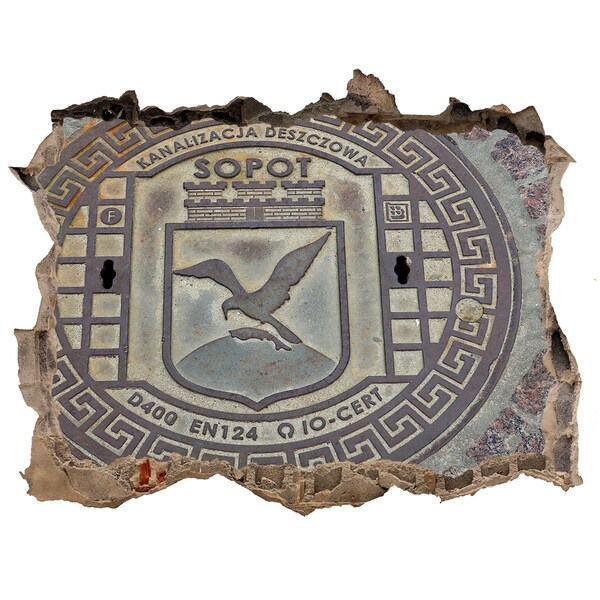 3d-s lyukat fali matrica Sopot – Városi csatornafedél