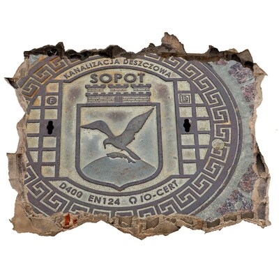 3d-s lyukat fali matrica Sopot – Városi csatornafedél